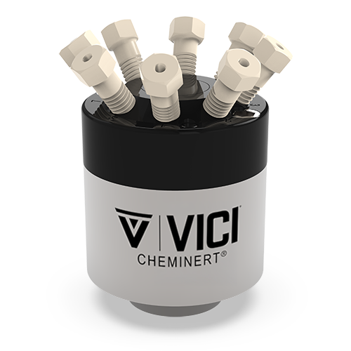 C2H-1348D- VICI Cheminert 1/16” 8-Port C2 Injector Valve - PAEK Stator, 0.25 mm Bore