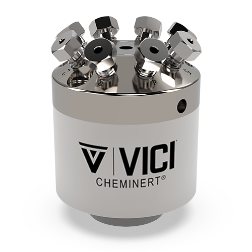 C2H-2038D - VICI Cheminert 1/16” 8-Port C2 Injector Valve - Titanium Stator, 0.40 mm Bore