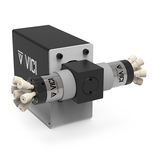 VICI Cheminert 1/16” 6 Position Column Selector Valve - .40 mm Bore, PAEK Stator, Valcon E Rotor, 5000 psi liq at 50° C