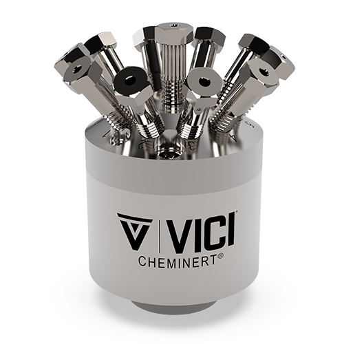 VICI Cheminert Replacement Valve for 1/16” 10-Port C5 Stream Selectors - .40 mm Bore,, Titanium Stator, Valcon H Rotor, 5000 psi liq at 75°C