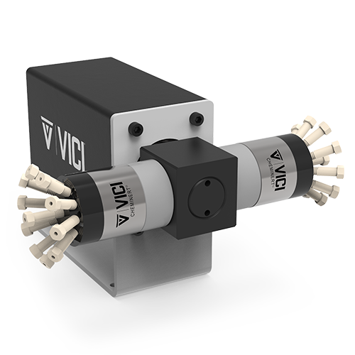 VICI Cheminert 1/16” 10 Position Column Selector Valve - .40 mm Bore, PAEK Stator, Valcon E Rotor, 5000 psi liq at 50° C