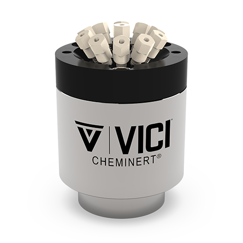 C5M-6340D - VICI Cheminert 360 μm 10-Port C5M Selector Valve - PAEK Stator, 150 μm Bore, Valcon E Rotor, 5,000 psi liq, 50°C