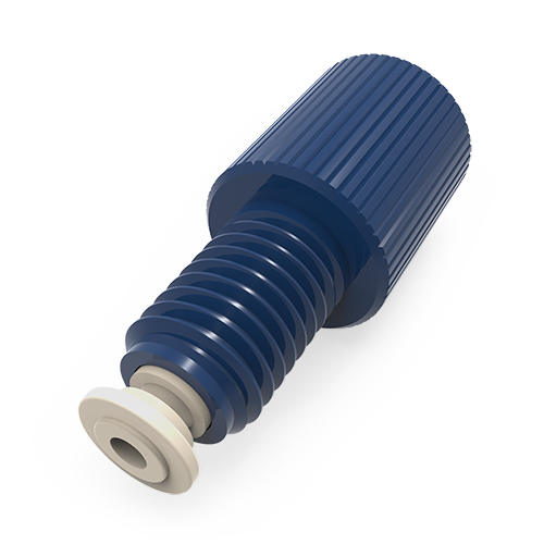VICI Cheminert Flangeless ¼-28 Tube End Fitting - 1/16”, Low Pressure, PP Nuts, PEEK Bushings, Assorted Colors, 12 Pack