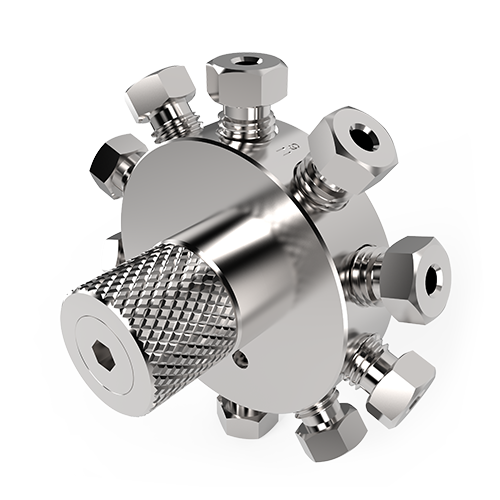 D10UWE - VICI Valco 1/8" 10-Port GC UW-Style Sampling/Switching Rotary Valve - Valcon E Rotor