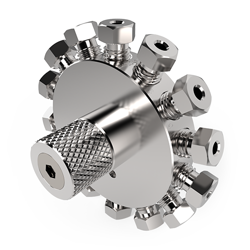 D14UWE - VICI Valco 1/8" 14-Port GC UW-Style Sampling/Switching Rotary Valve - Valcon E Rotor
