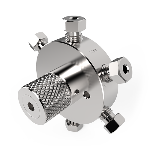 D6UWT - VICI Valco 1/8" 6-Port GC UW-Style Sampling/Switching Rotary Valve - Valcon T Rotor