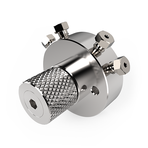 DCI4WE1 - VICI Valco 1/16" 4-Port W-Type 1 μl Internal Sample Injector Rotary Valve - Valcon E Rotor