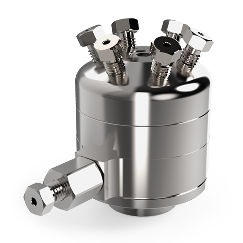 VICI Valco 1/6” 6-Port DV12 Diaphragm Sampling/Switching Valve - 0.4 mm Bore, 300 psi gas at 175° C