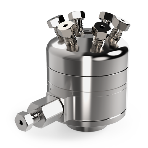VICI Valco 1/16” 6-Port DV22 Diaphragm Sampling/Switching Valve - 0.75 mm Bore, 300 psi gas at 175° C