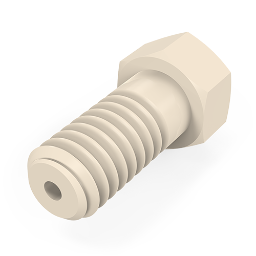 MZN.5PK-10 - 1/32” Internal Hex Nuts - PEEK, 0.40” Length