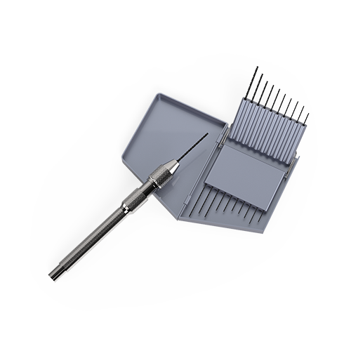 PV - VICI Valco Pin Vise and Drill Index for Fused Silica Adapters and Tubes