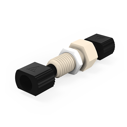 ZBU1CFPK - VICI Valco 1/16” High Pressure PEEK Bulkhead Internal Union with 0.25 mm Bore - Fingertight