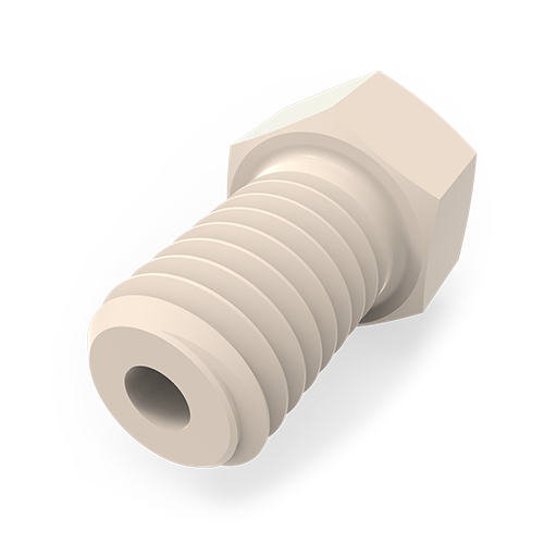 ZN1PK-10 - 1/16” Internal Hex Nuts - PEEK, 0.45” Length