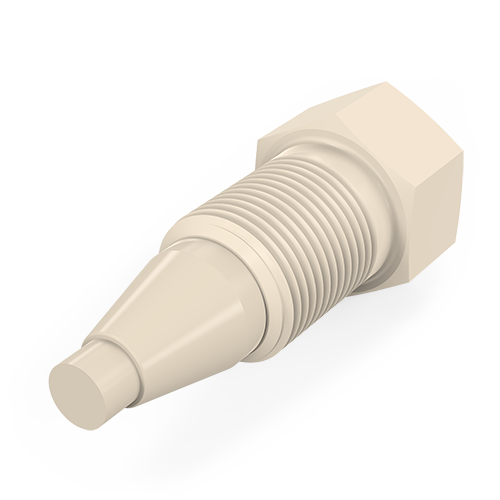 ZP2PK - VICI Cheminert 1/8” High Pressure Hex-Head PEEK Plugs - 1.00” Long